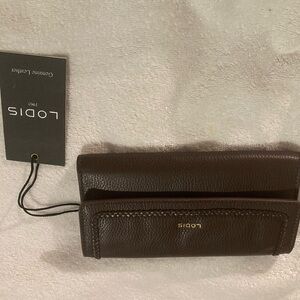 Lodis “ rope me in large wallet” Genuine Leather trifold RFID